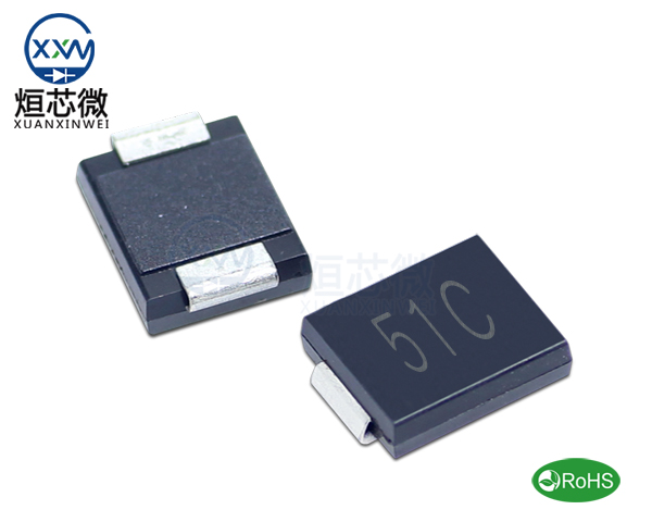 1.5SMC51CA參數,TVS二極管1.5SMC51CA瞬態抑制二極管